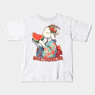 Watermelon goat Kids T-Shirt